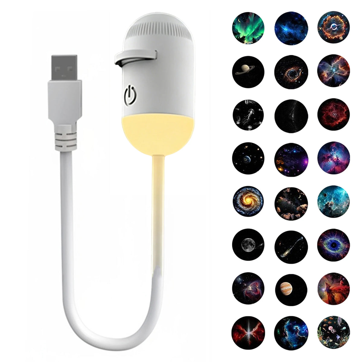 Galaxy Night Light Projector With USB Port - Galaxy Lamp Projector