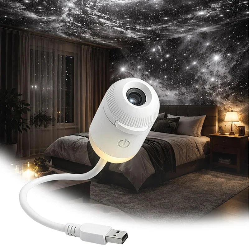Galaxy Night Light Projector With USB Port - Galaxy Lamp Projector
